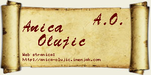 Anica Olujić vizit kartica